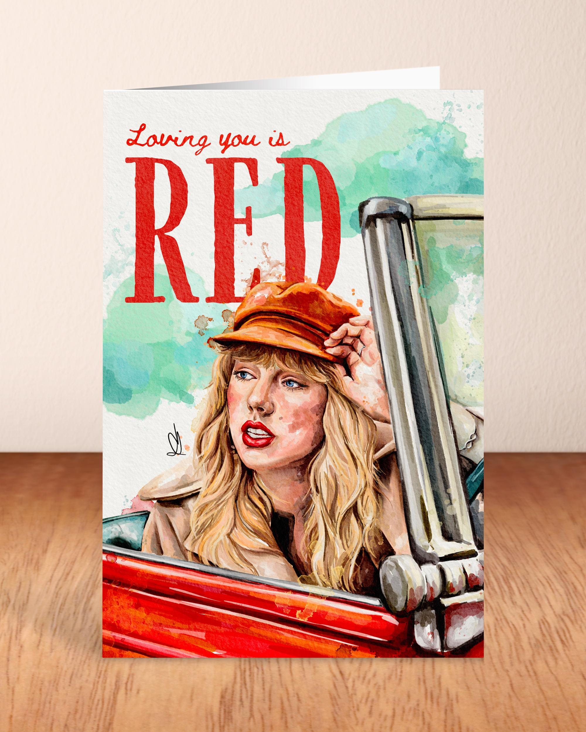 Loving You Is Red - Swiftie Love Card