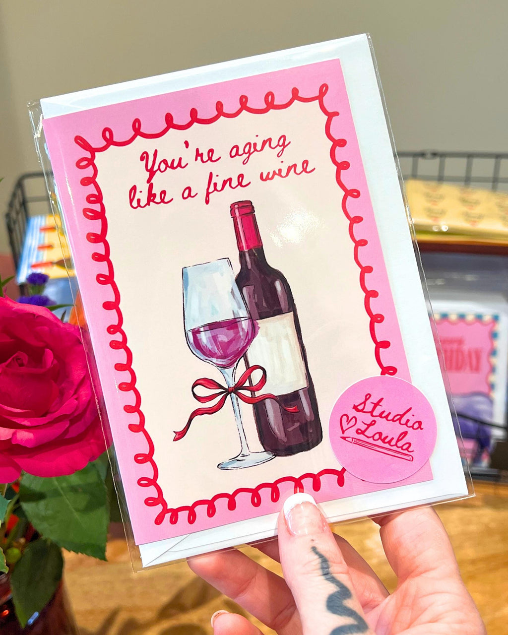 Aging Like A Fine Wine - Birthday Card