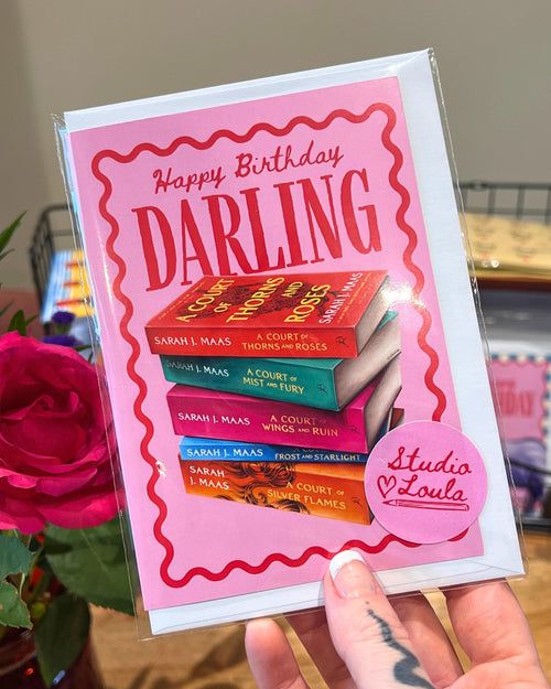 ACOTAR Book Stack - Bookish Birthday Card