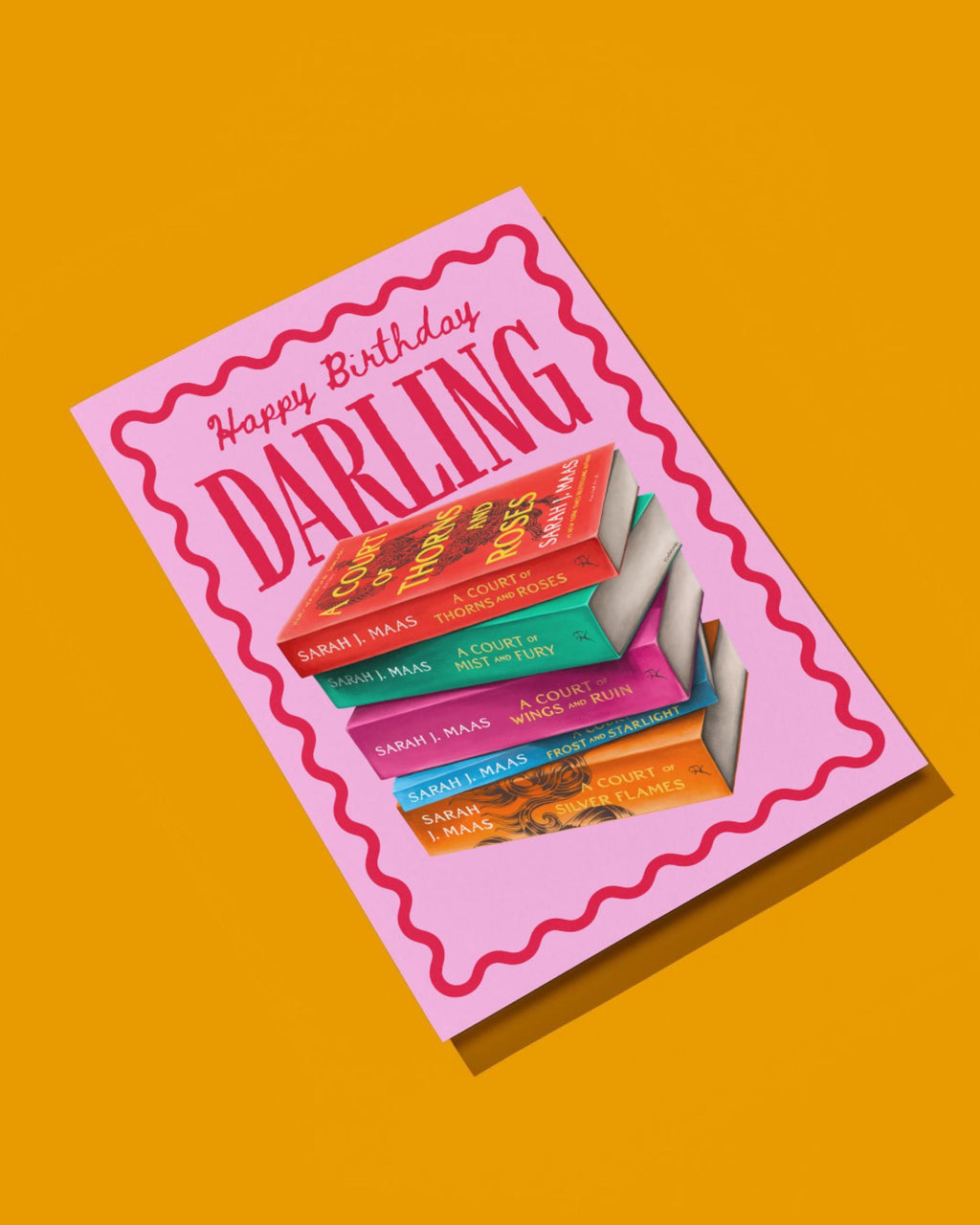 ACOTAR Book Stack - Bookish Birthday Card