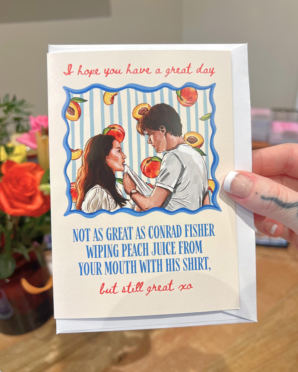 Conrad & Belly ‘Peach Scene’ Birthday Card