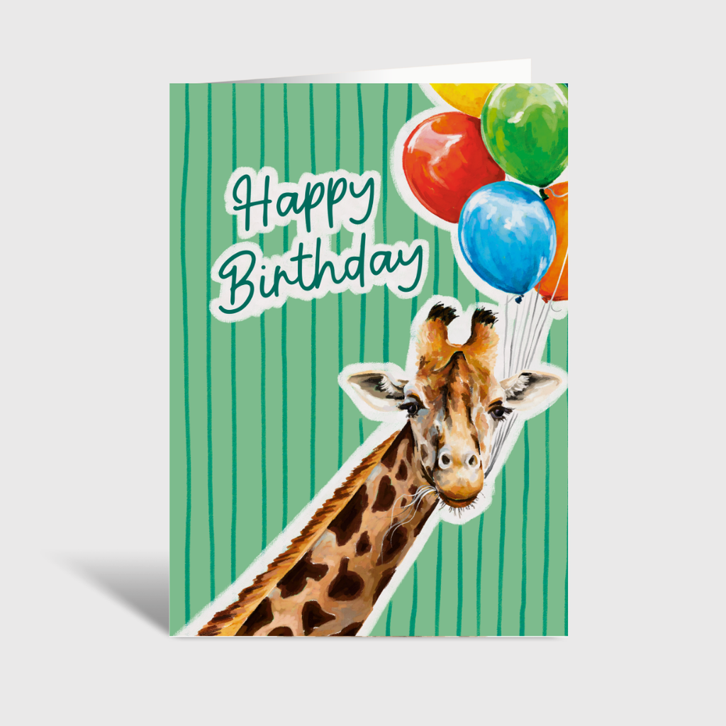 Birthday Giraffe - A6 Card