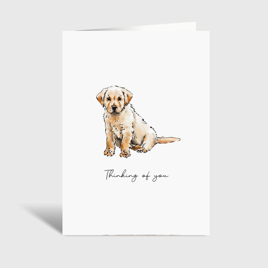 Thinking Of You Puppy - A6 Card