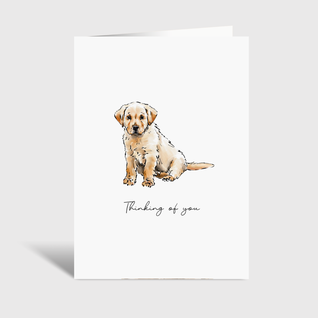 Thinking Of You Puppy - A6 Card