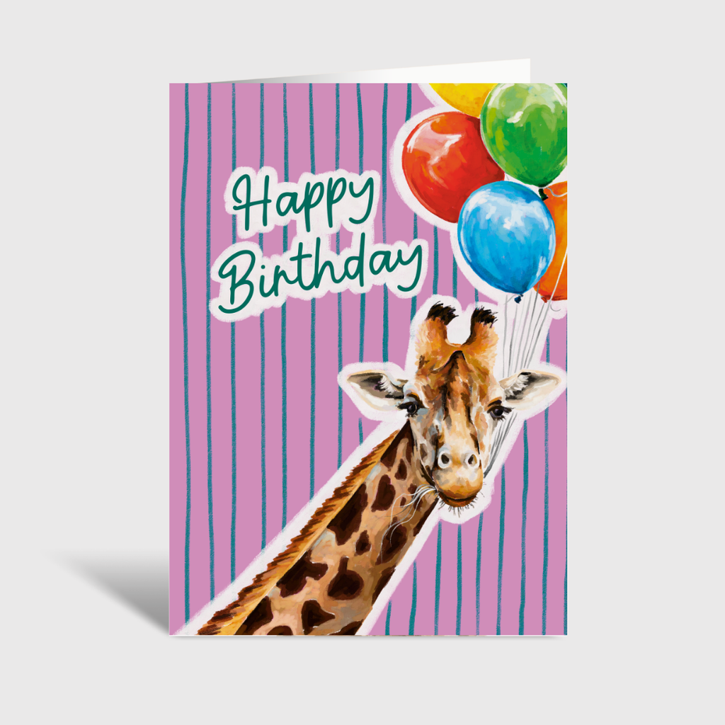 Birthday Giraffe - A6 Card