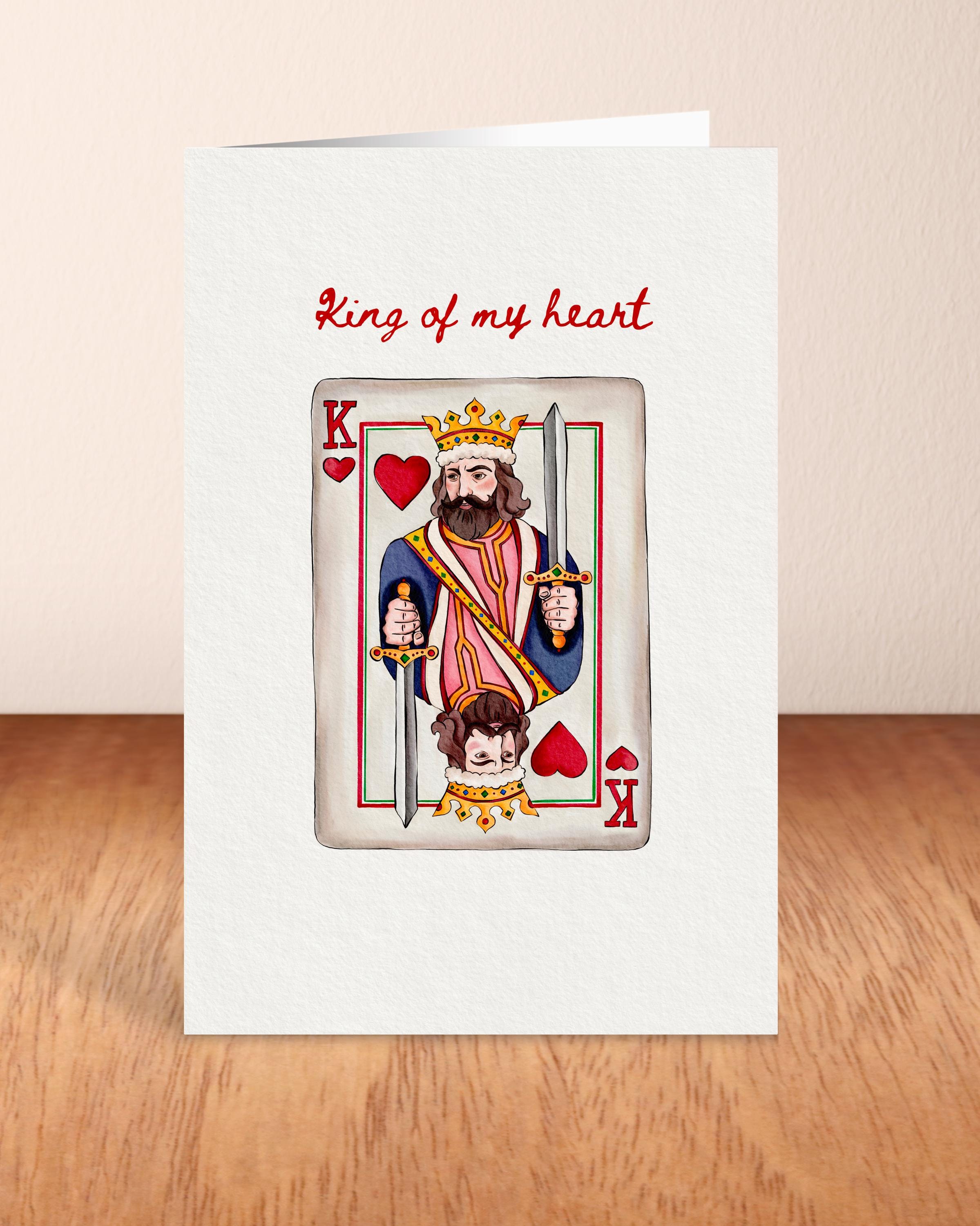King Of My Heart Love Card