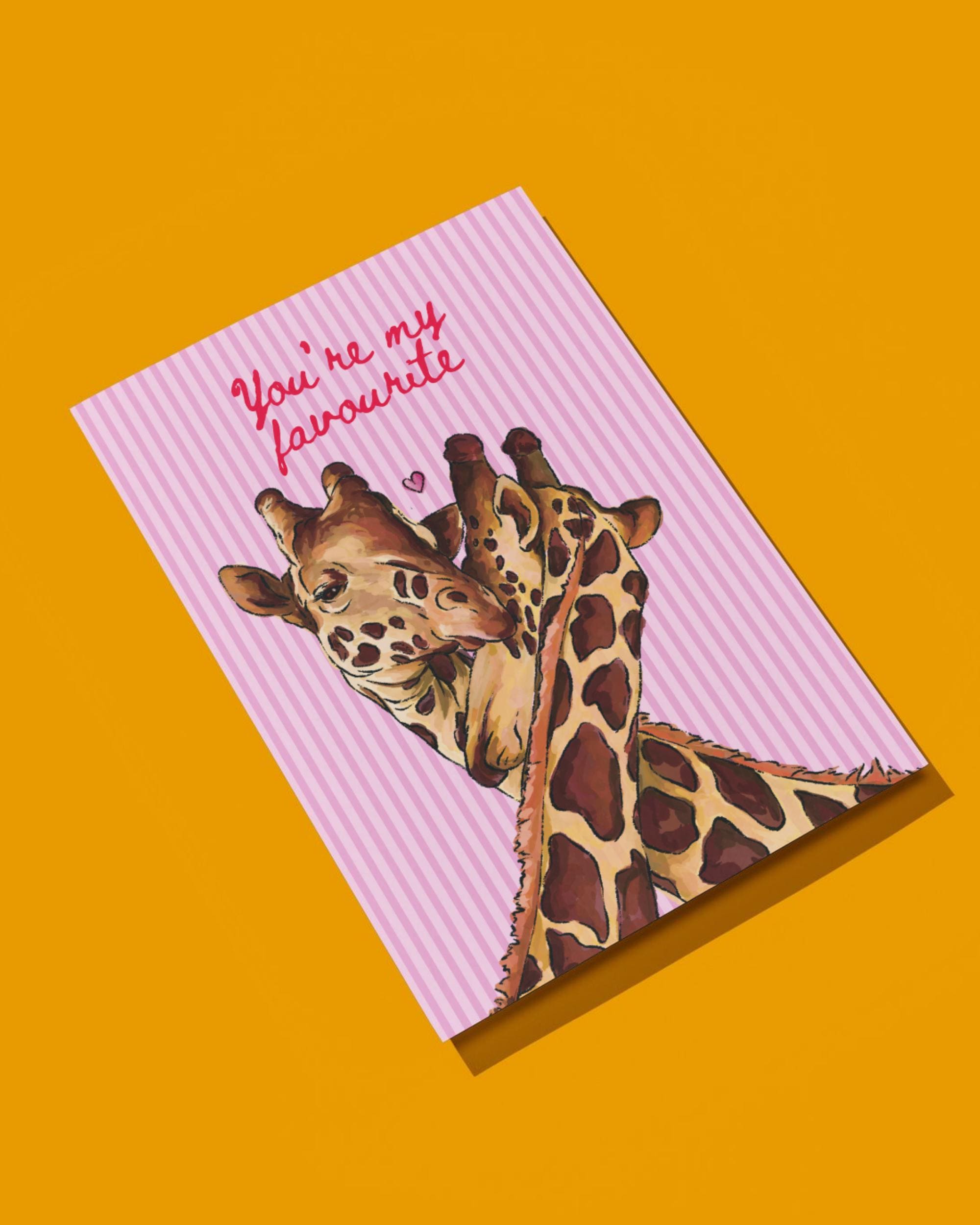 Giraffe Love Card