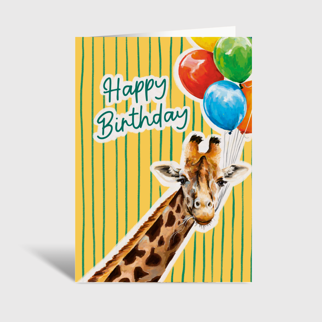 Birthday Giraffe - A6 Card