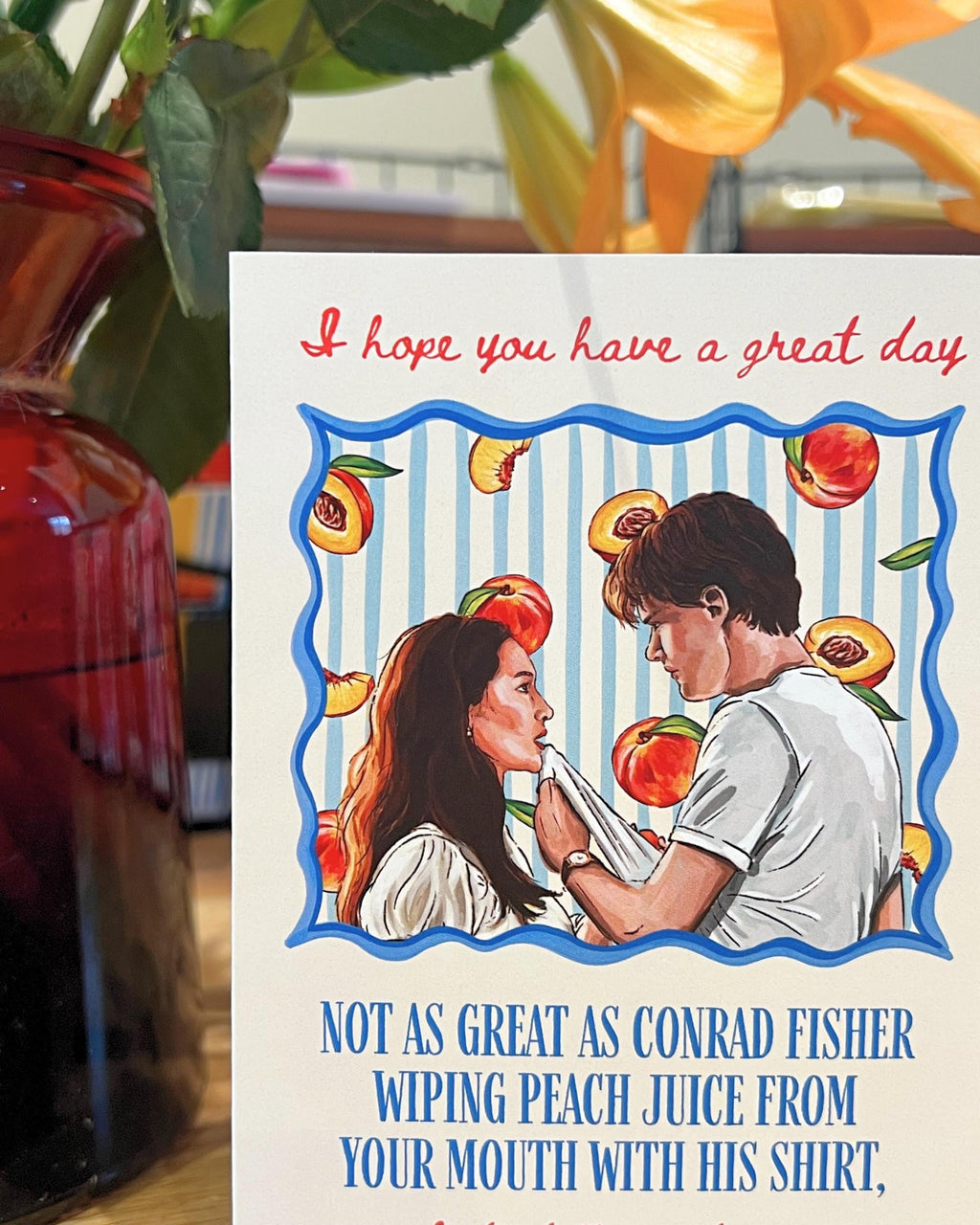 Conrad & Belly ‘Peach Scene’ Birthday Card