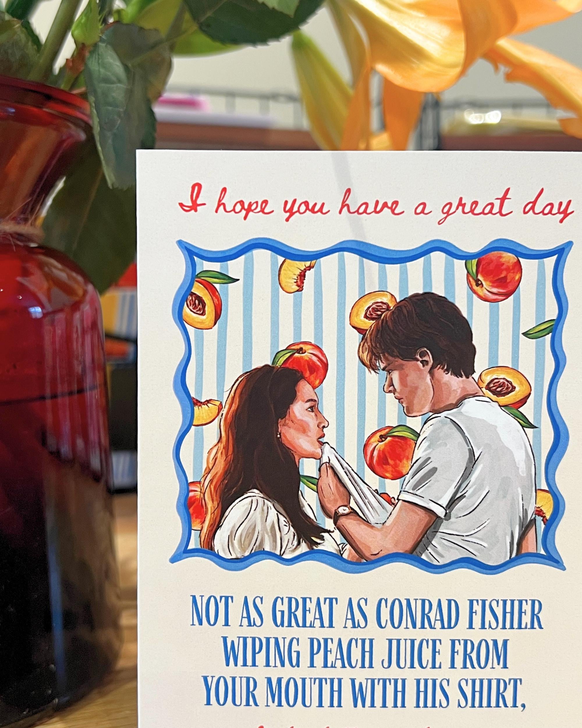 Conrad & Belly ‘Peach Scene’ Birthday Card