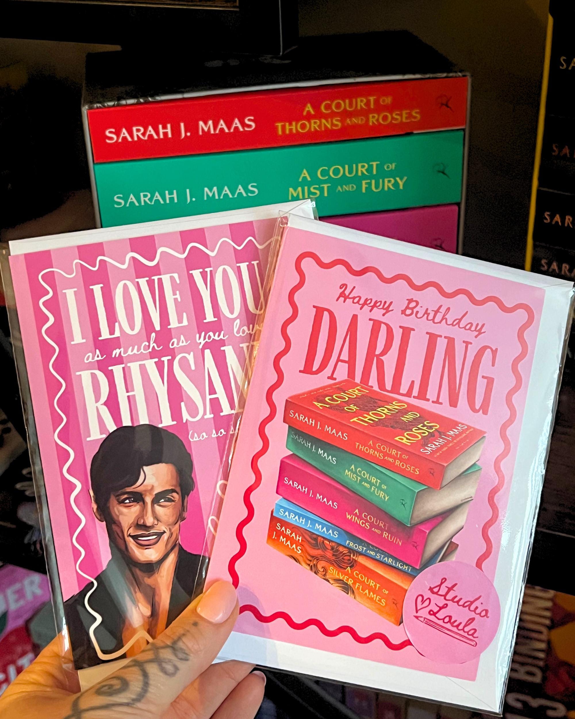 ACOTAR Book Stack - Bookish Birthday Card