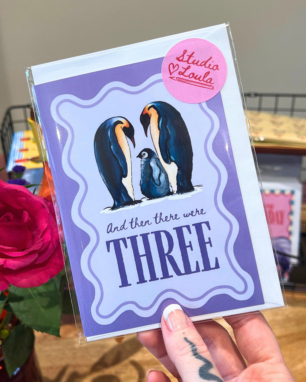Penguin Family - First Baby Card