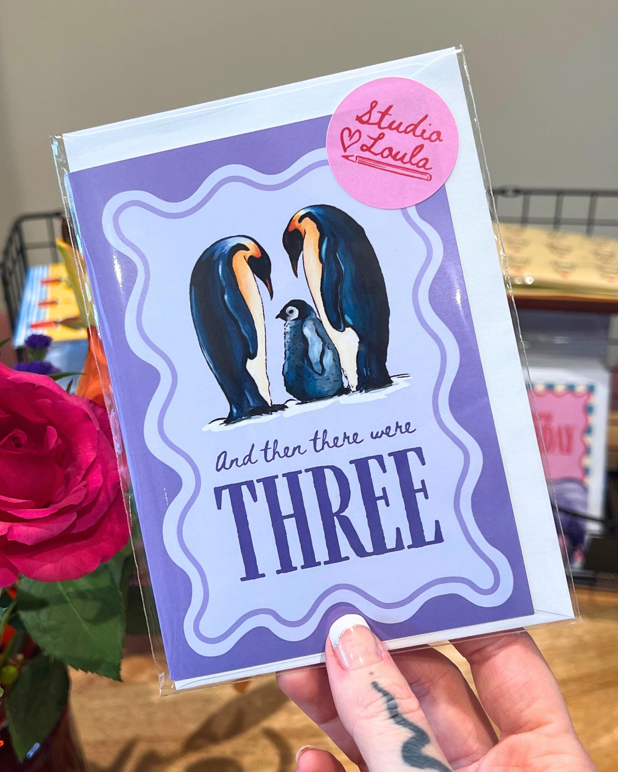 Penguin Family - First Baby Card