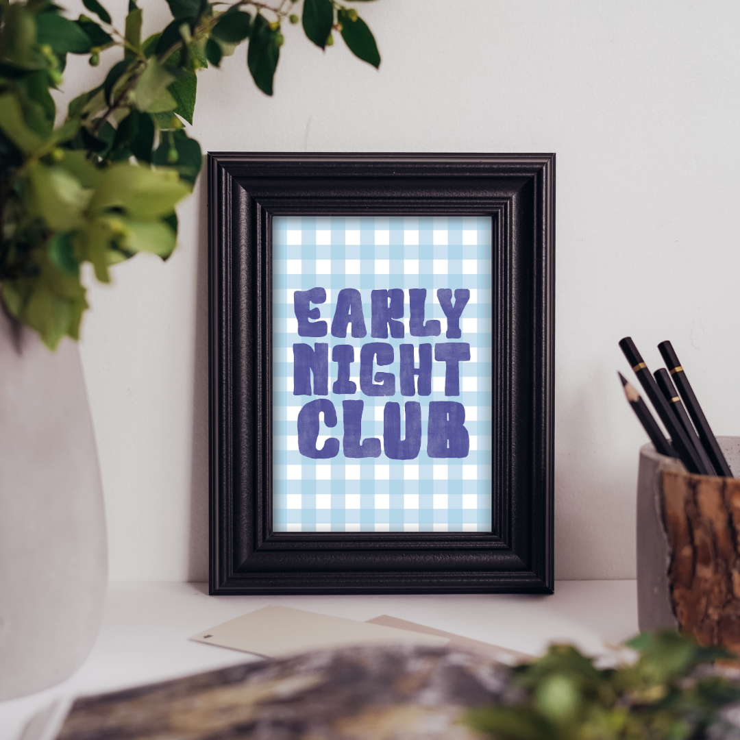 Early Night Club - Art Print