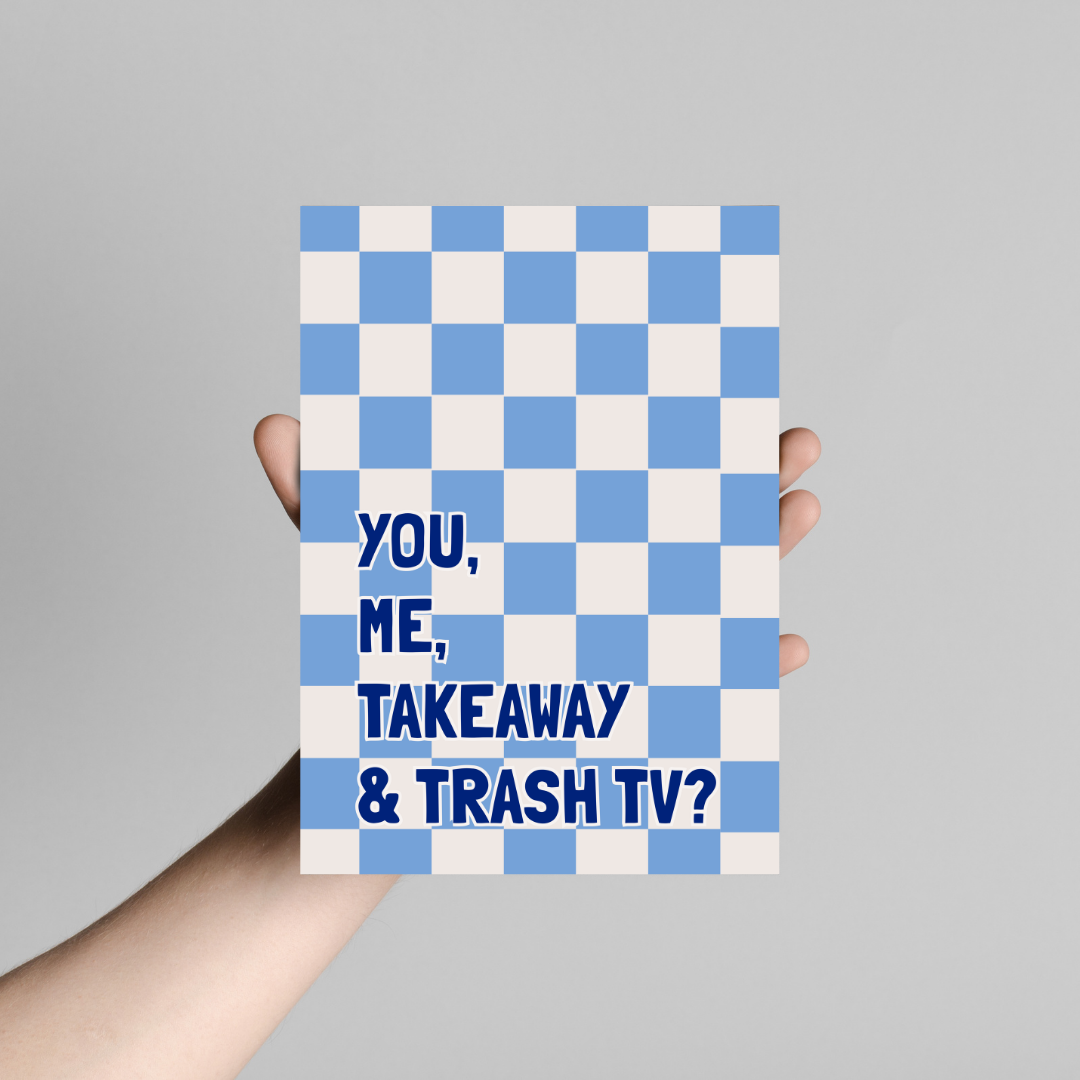 You, Me, Takeaway & Trash TV - Art Print