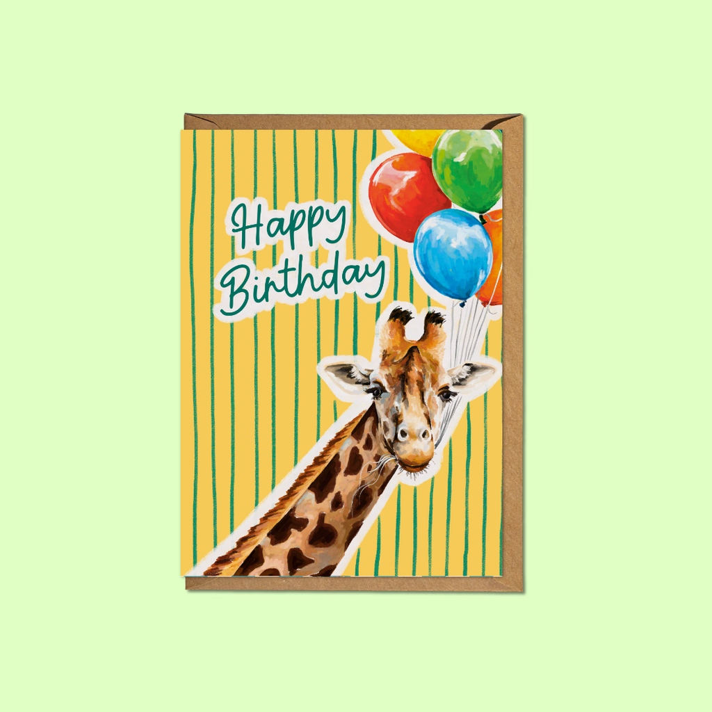 Birthday Giraffe - A6 Card