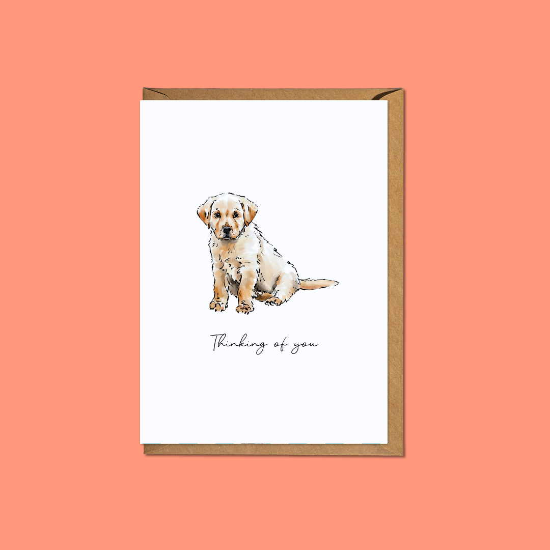 Thinking Of You Puppy - A6 Card