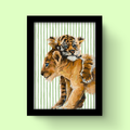 Baby Lion & Tiger Cub - Art Print