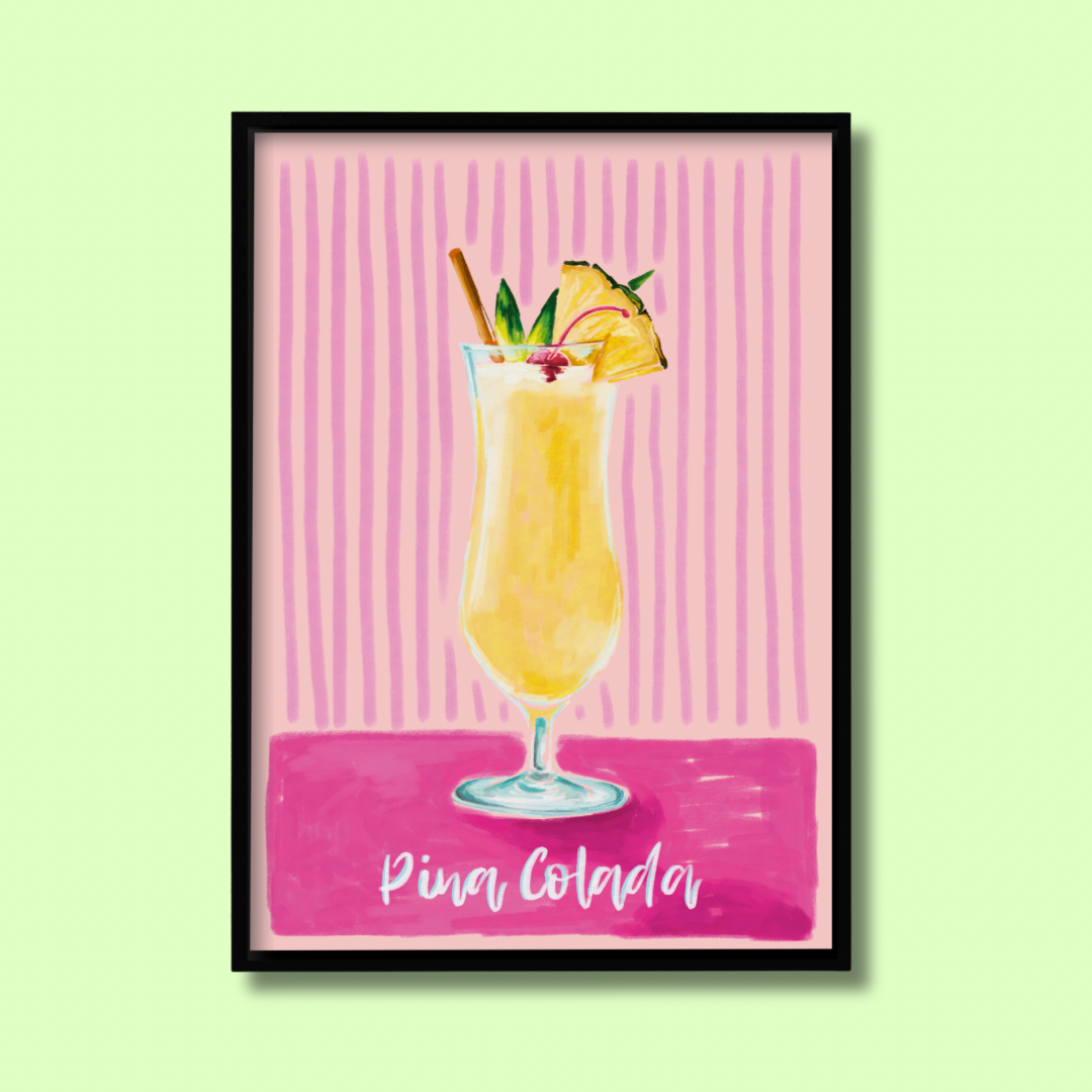 Pina Colada Cocktail - Art Print