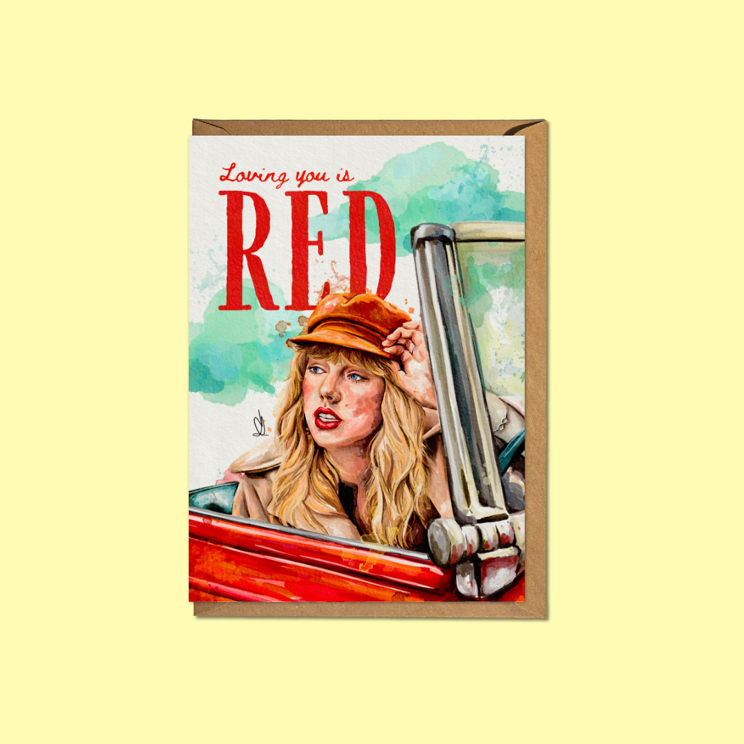 Loving You Is Red - A6 Card