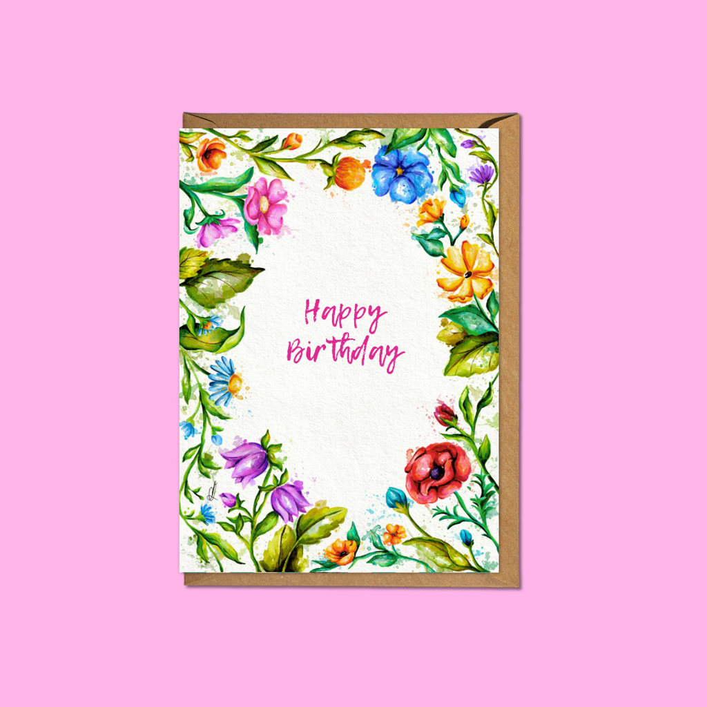 Wildflower Birthday - A6 Card