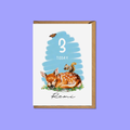Personalised Deer Age - A6 Card