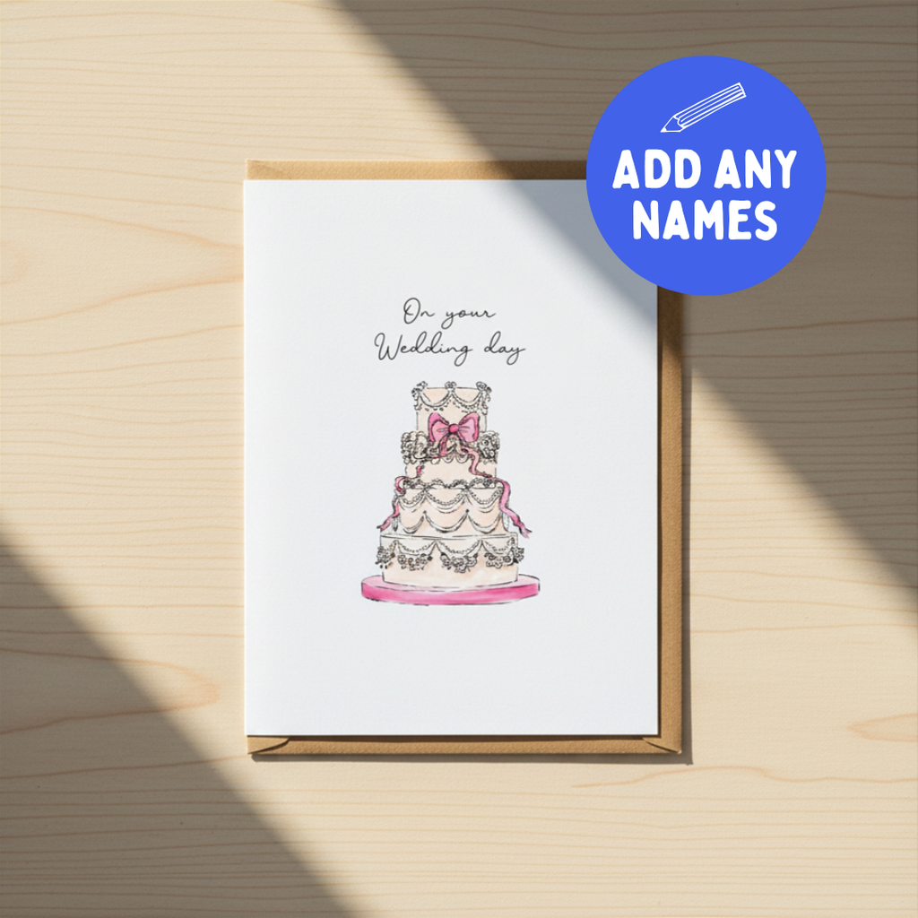 On Your Wedding Day - Personalised A6 Card