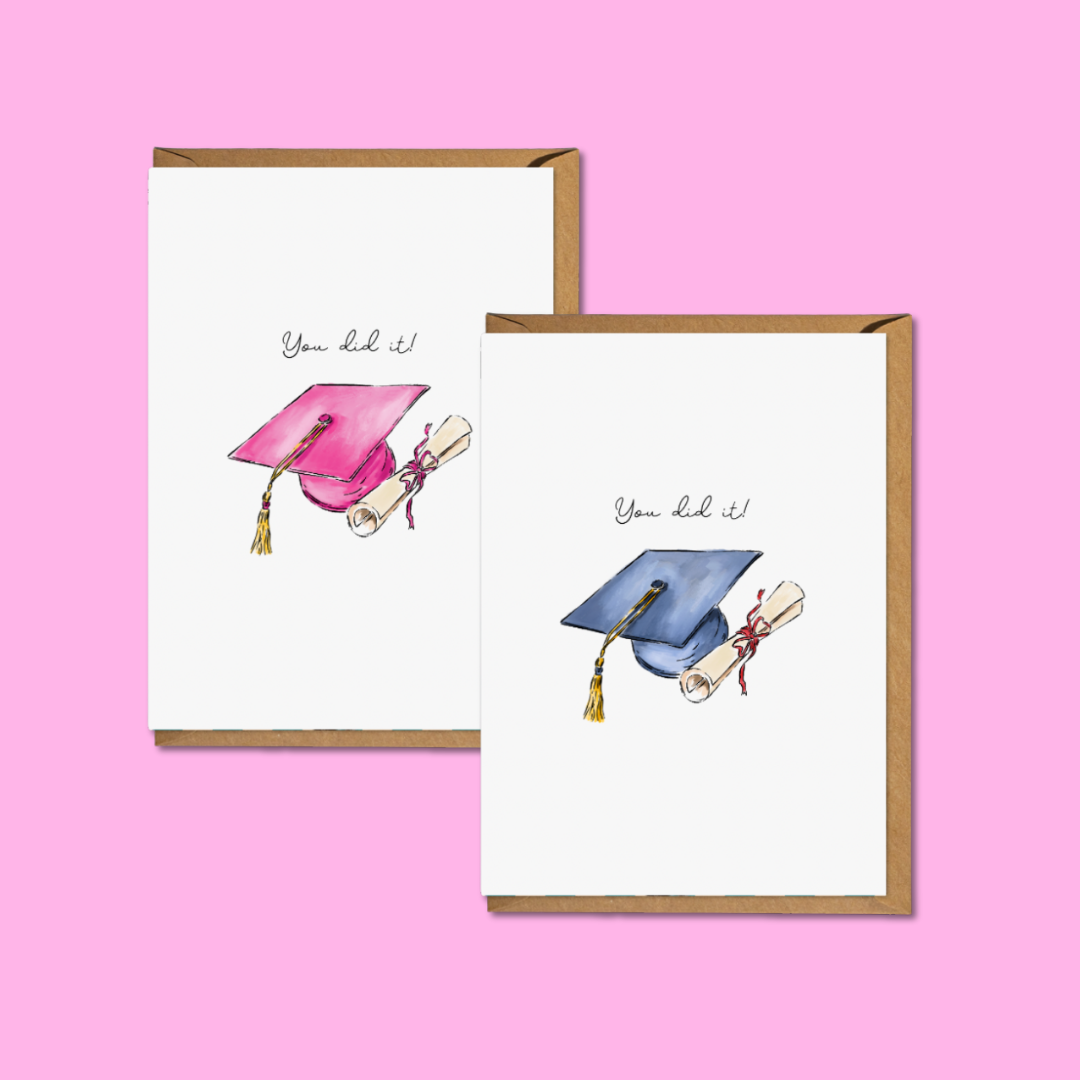 Graduation “You Did It!” - Personalised A6 Card