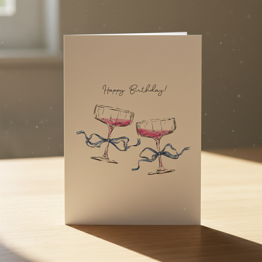 Birthday Cocktails - Personalised A6 Card