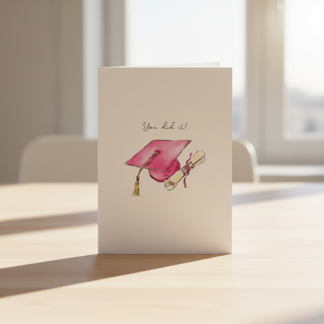 Graduation “You Did It!” - Personalised A6 Card