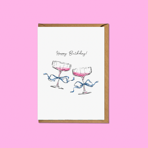 Birthday Cocktails - Personalised A6 Card