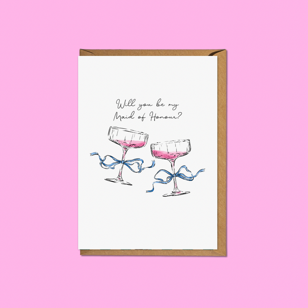 Will You Be My Maid of Honour? - Personalised A6 Card