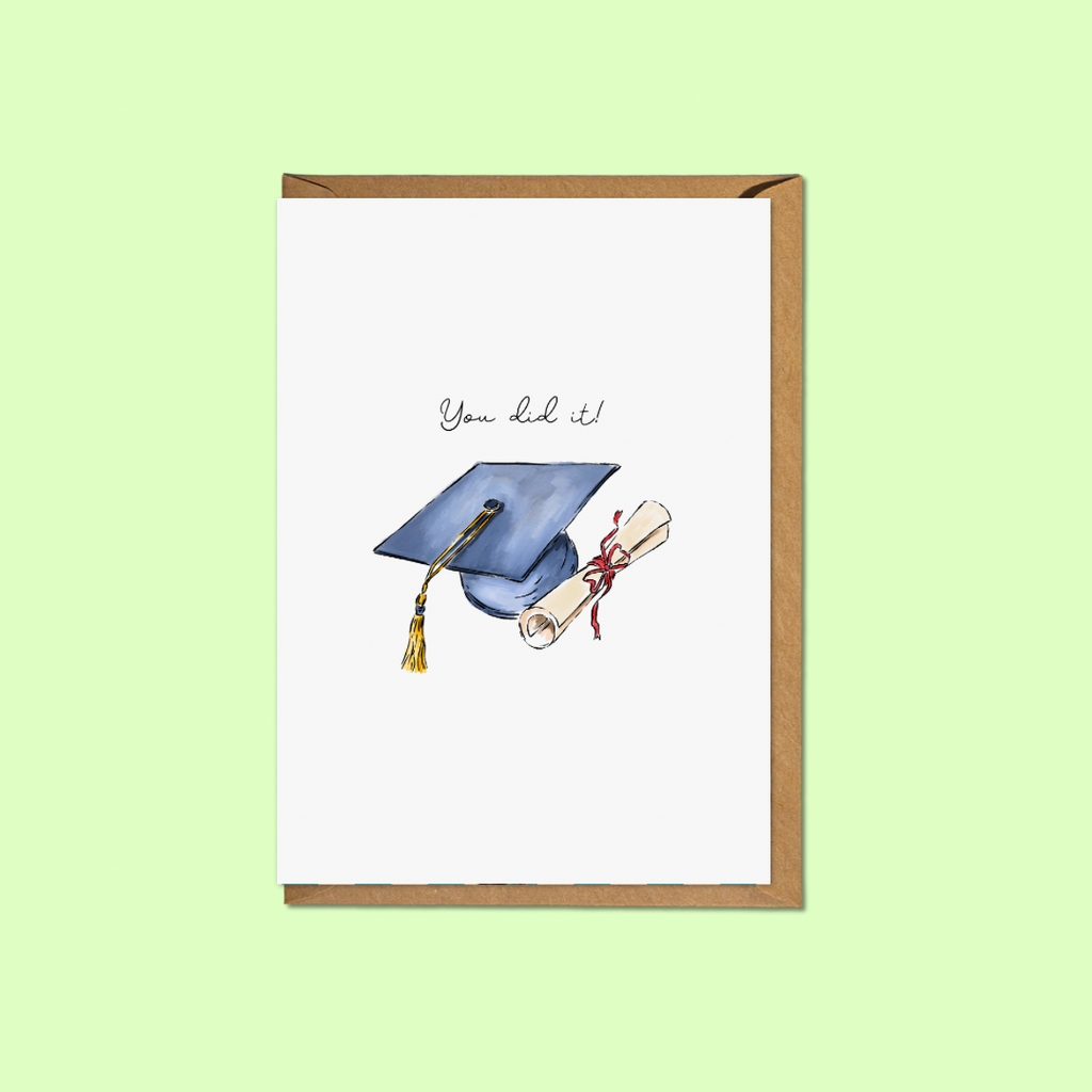 Graduation “You Did It!” - Personalised A6 Card
