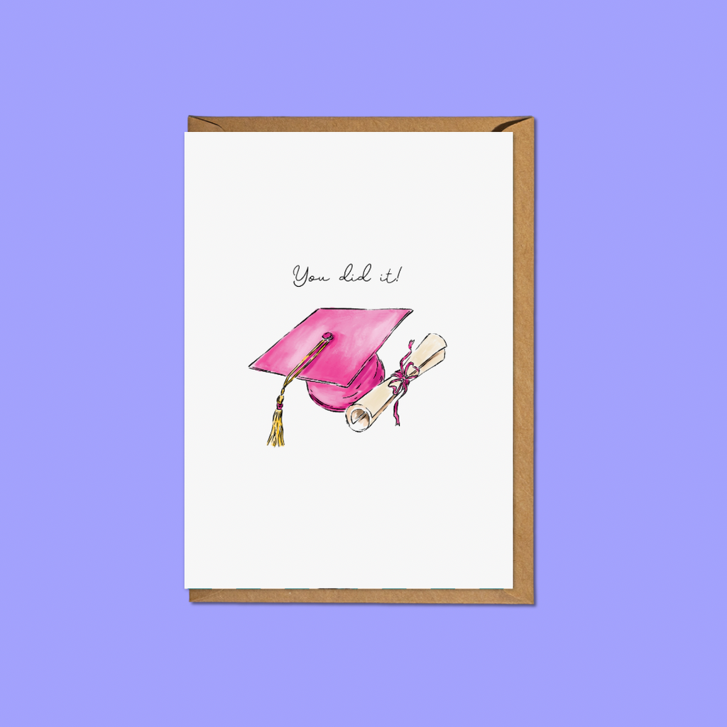 Graduation “You Did It!” - Personalised A6 Card