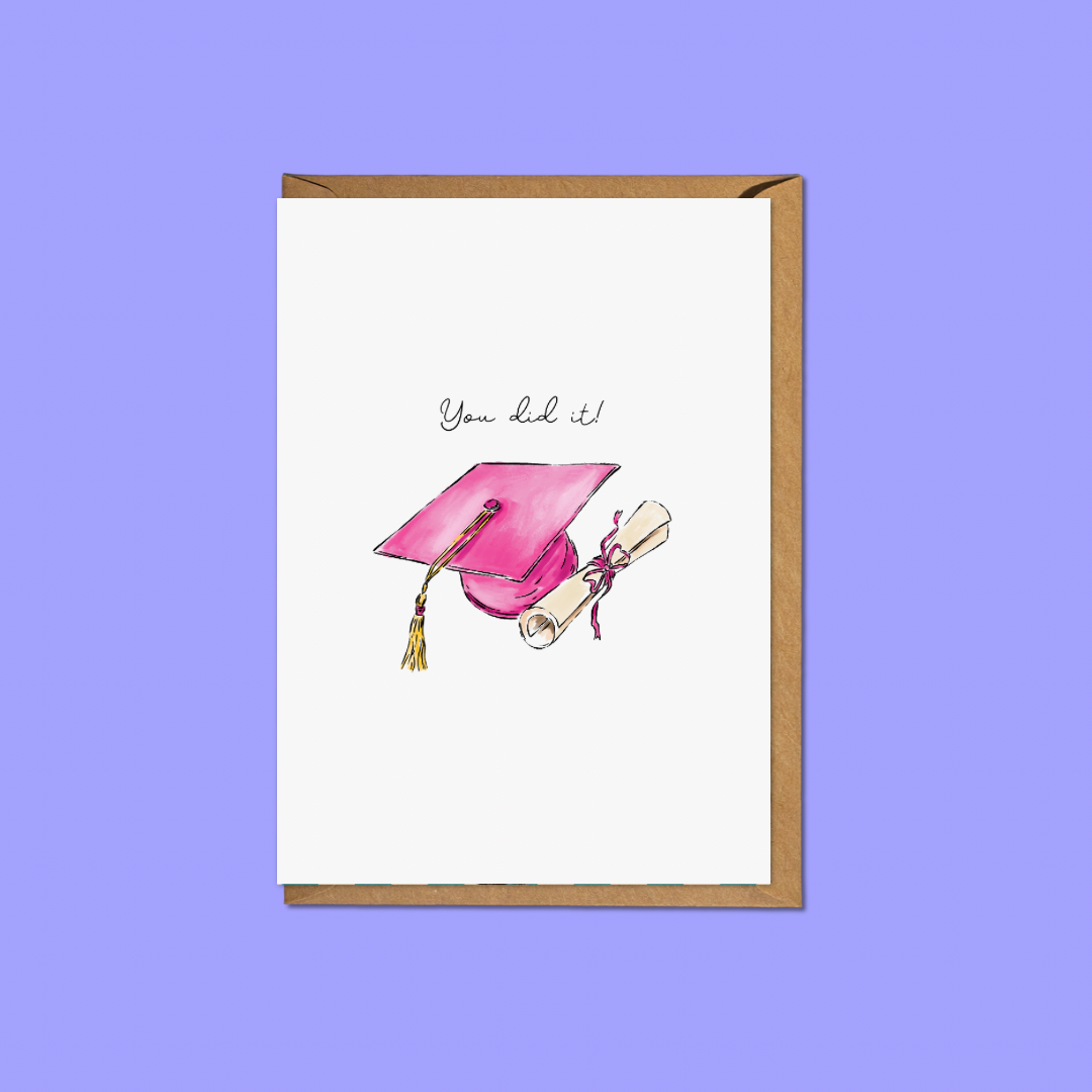 Graduation “You Did It!” - Personalised A6 Card