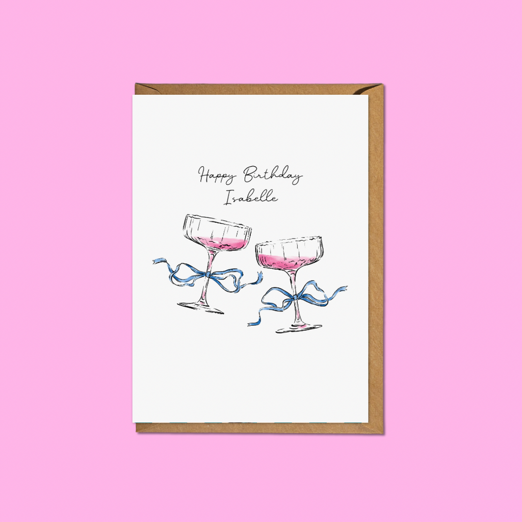 Birthday Cocktails - Personalised A6 Card