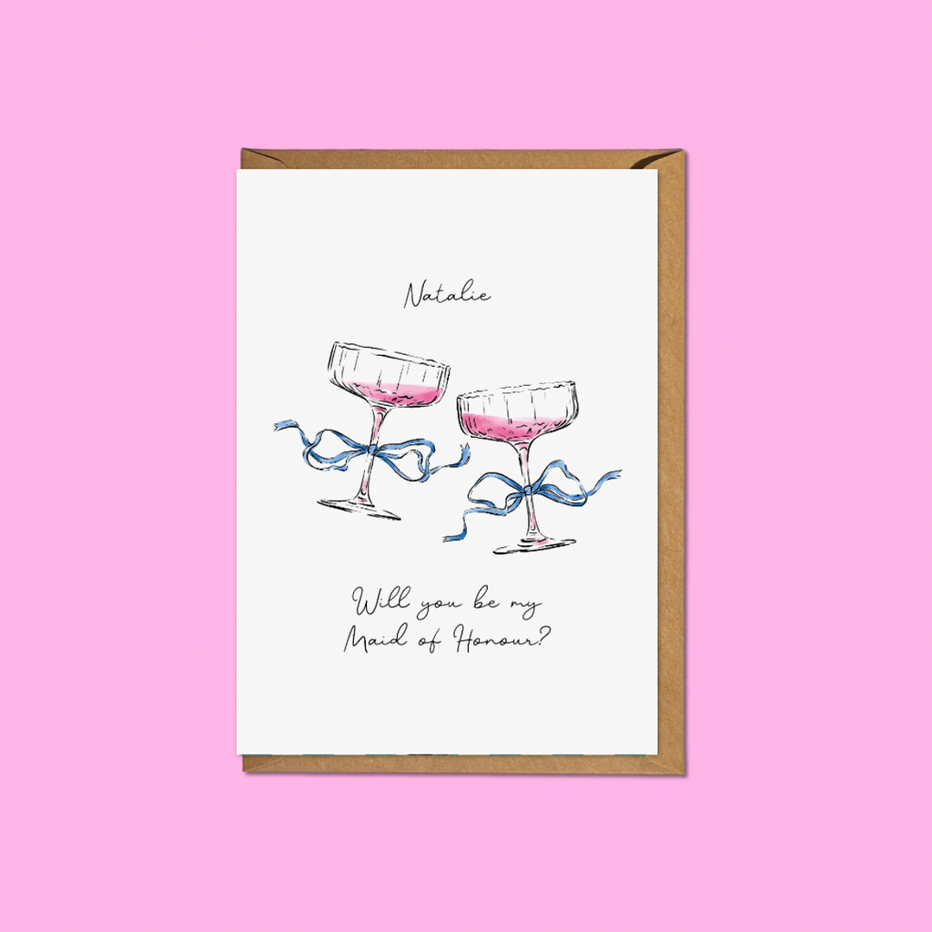 Will You Be My Maid of Honour? - Personalised A6 Card