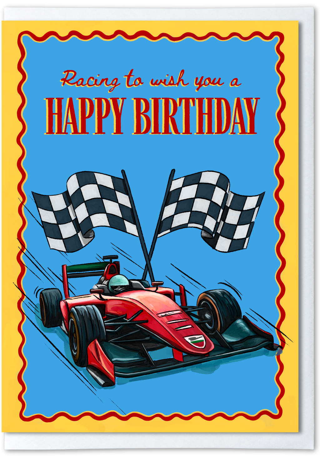 Race Car Birthday Card
