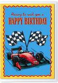 Race Car Birthday Card