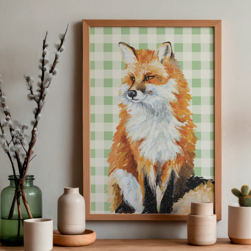 Sitting Fox - Art Print
