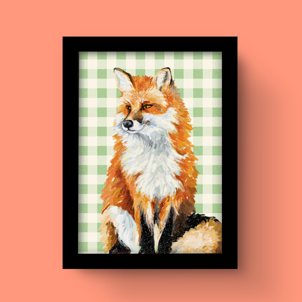 Sitting Fox - Art Print