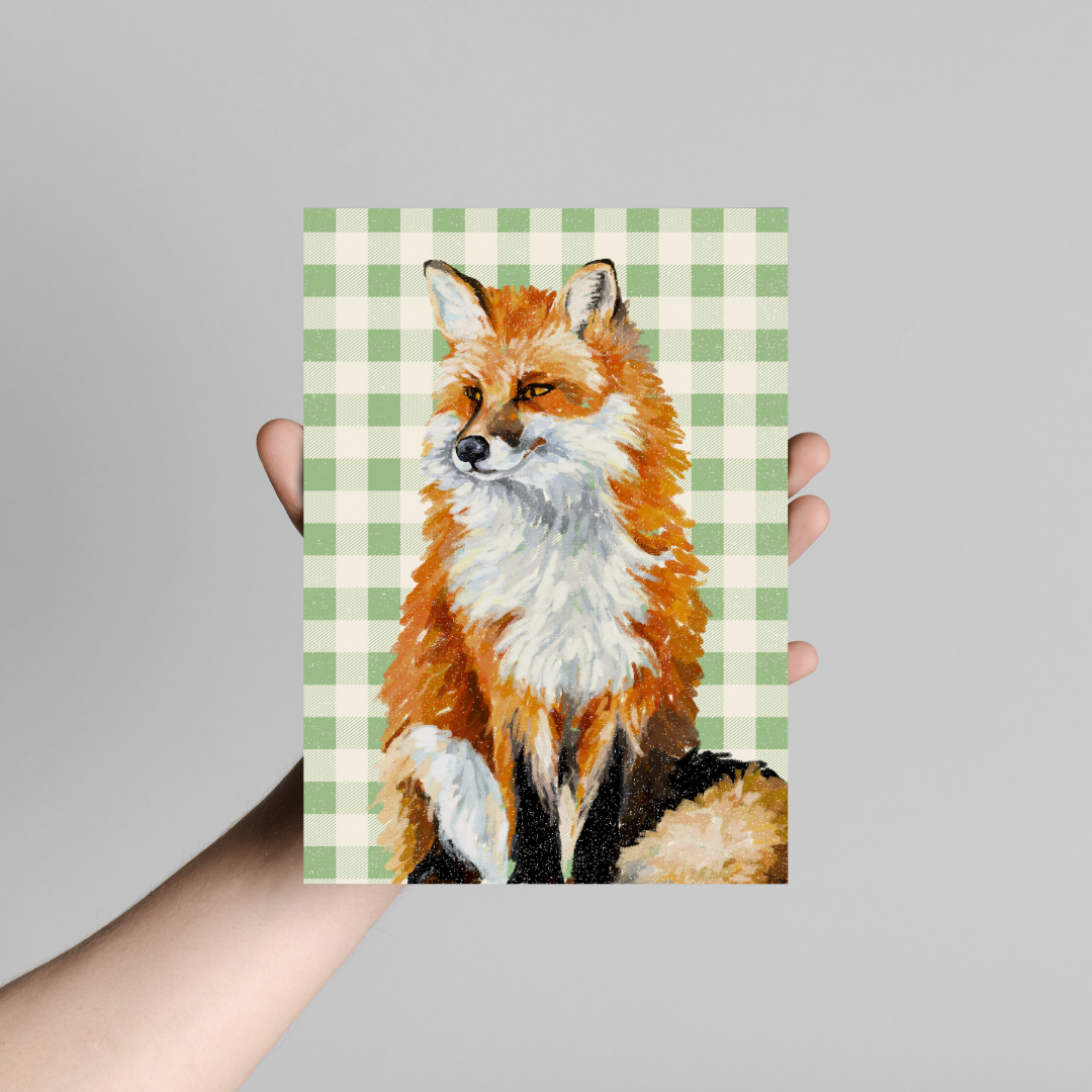 Sitting Fox - Art Print