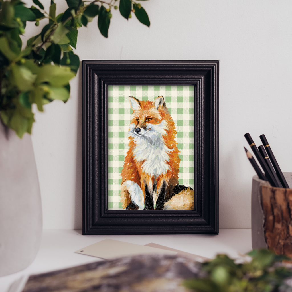 Sitting Fox - Art Print