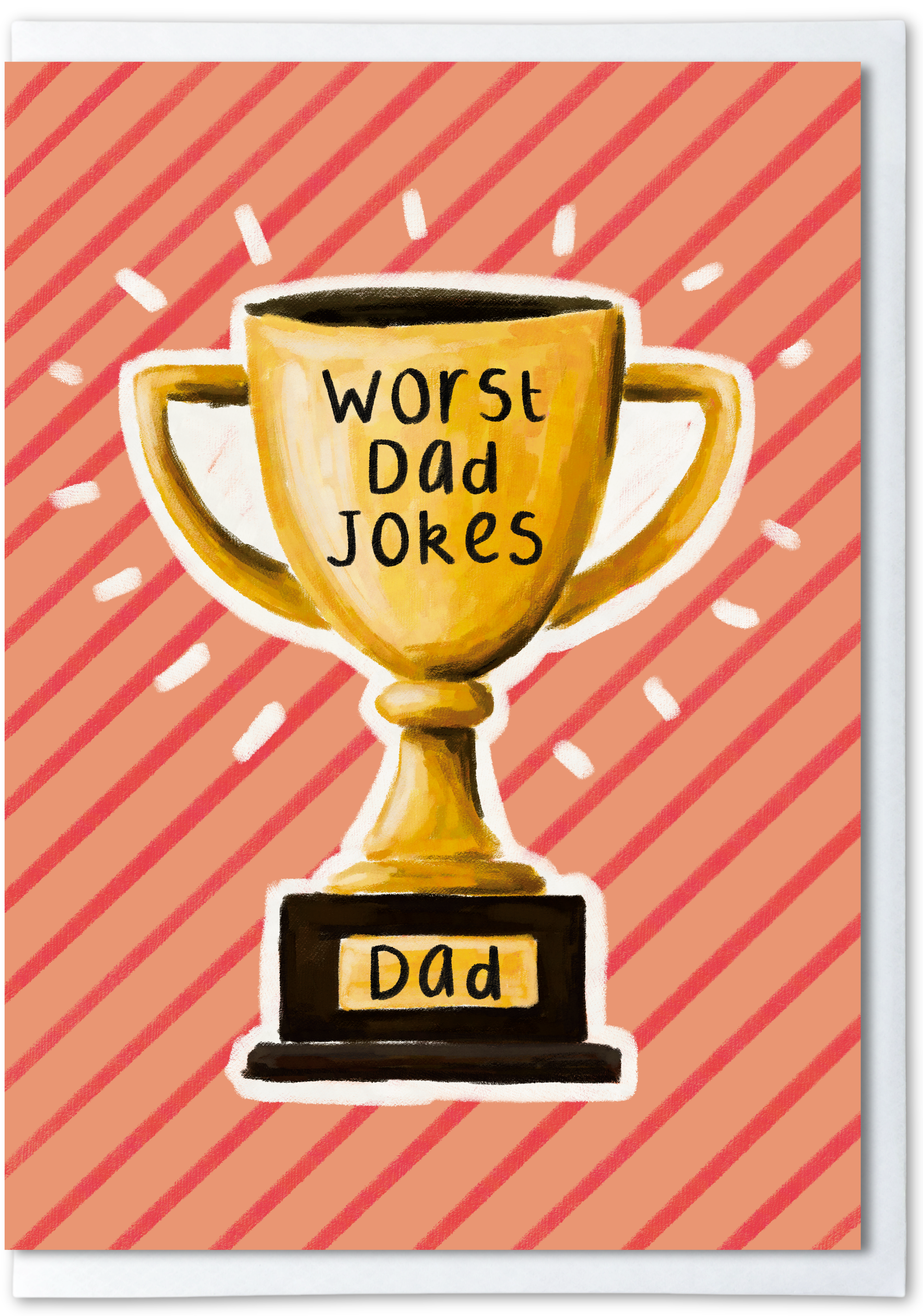 Worst Dad Jokes trophy Father’s Day card