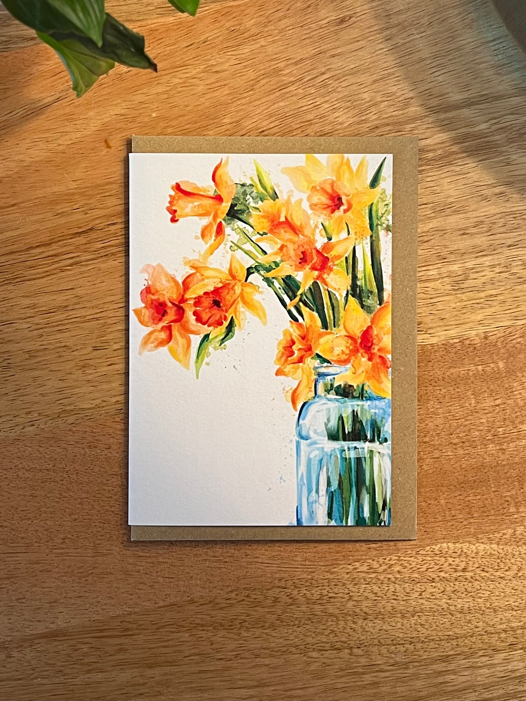 Watercolour Daffodils - A6 Card