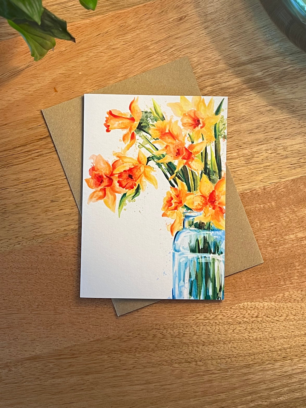 Watercolour Daffodils - A6 Card