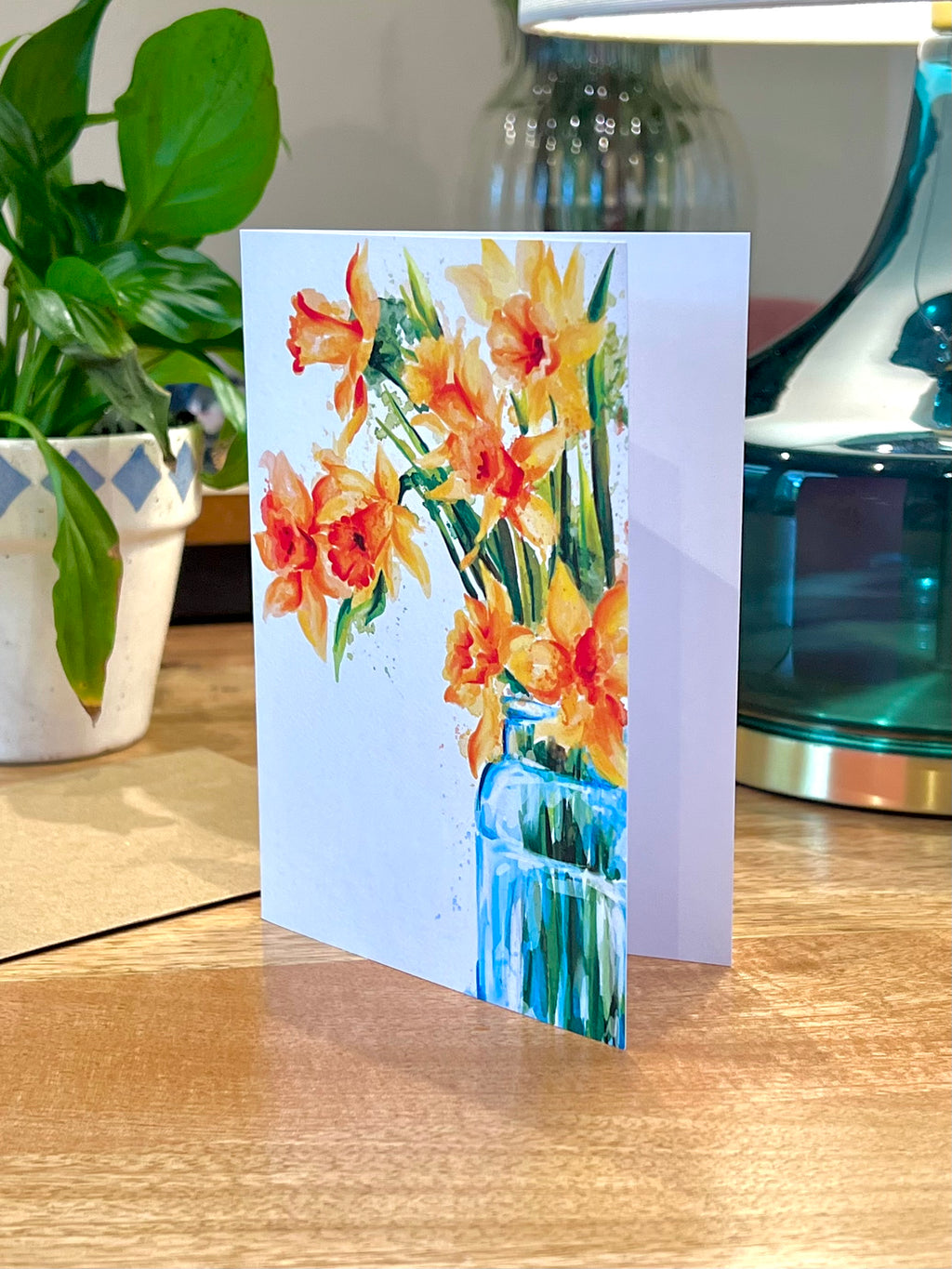 Watercolour Daffodils - A6 Card