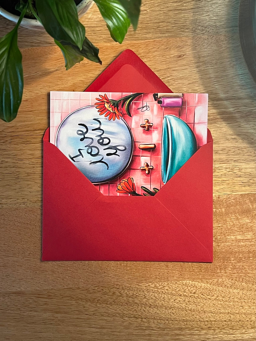 I Love You Mirror Message - A6 Card