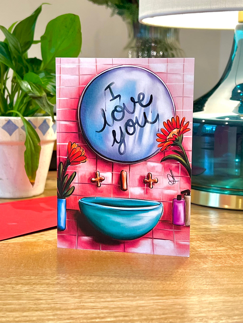 I Love You Mirror Message - A6 Card