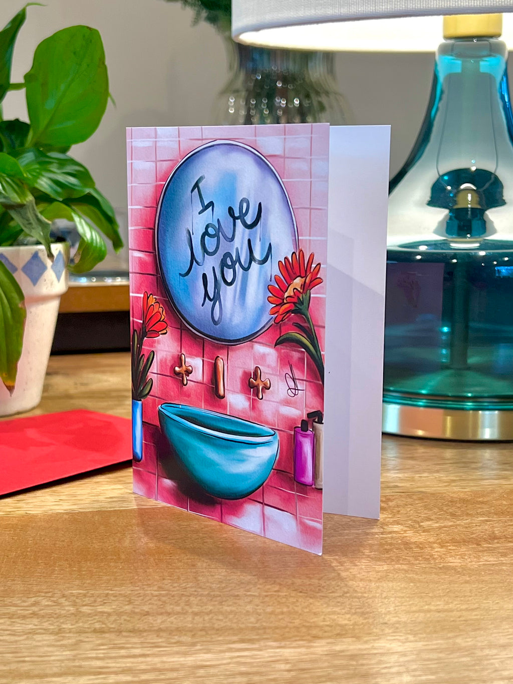 I Love You Mirror Message - A6 Card